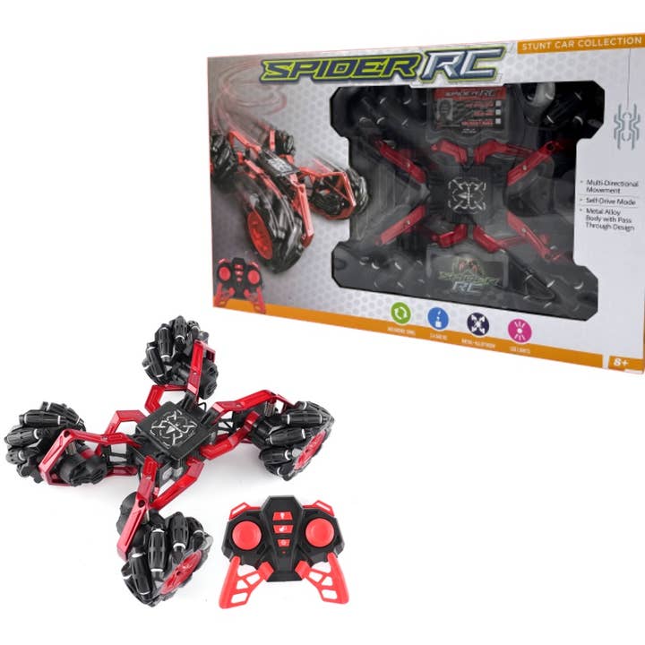 MukikiM Toys & Games - Vendita all'ingrosso Macchinetta/camioncino giocattolo - Bambini - Spider Car RC - Auto acrobatica 2,4 GHz con modalità di guida autonoma 8+