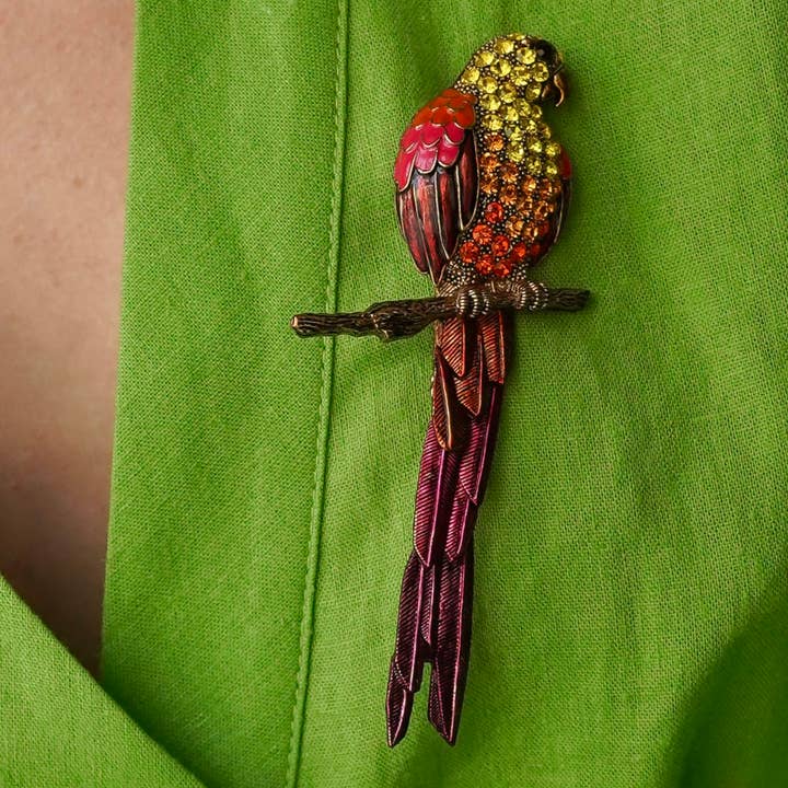 Pregadeira de Natal Vintage Papagaio Fantasy Papagaio por atacado de La Jungle des Gemmes