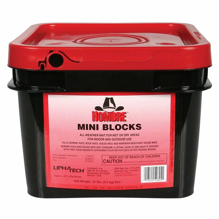 Mini blocks rat pellets place packs 2.5kg pour la vente par RodenticideCanada.com
