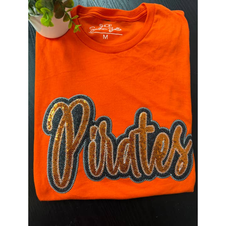 Game Day Custom School Spirit Wear Real Sequins Short Sleeve for wholesale by Shop Southern Belle