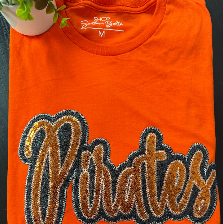 Shop Southern Belle - Wholesale T-Shirt - Women's - Game Day Custom School Spirit Wear Real Sequins Short Sleeve