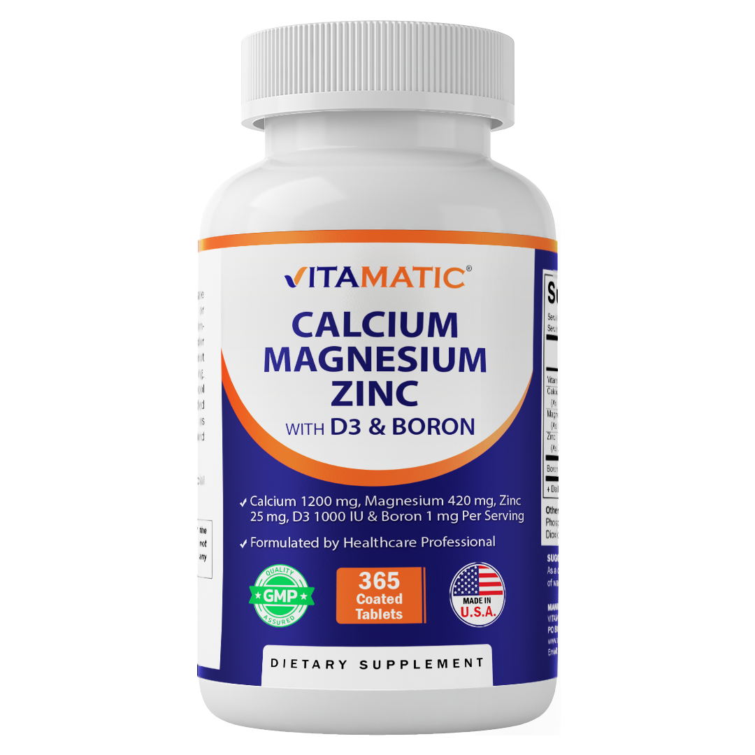Vitamatic - Wholesale Oral Supplement/Vitamin - Vitamatic | Calcium Magnesium Zinc | 365 Coated Tablets0