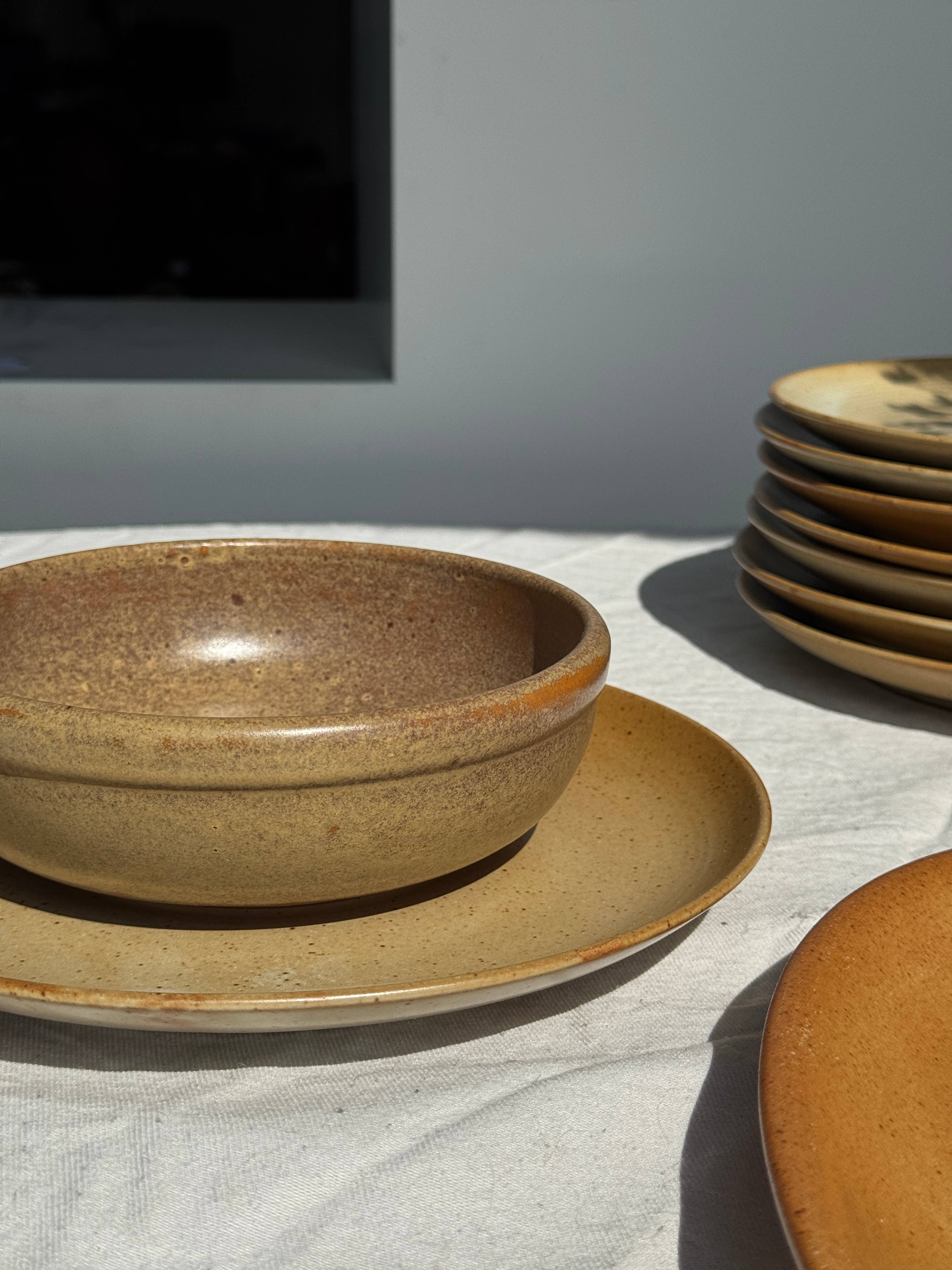 Office Objets - Wholesale Dinner Plate - Set of 6 stoneware plates Village France D2436