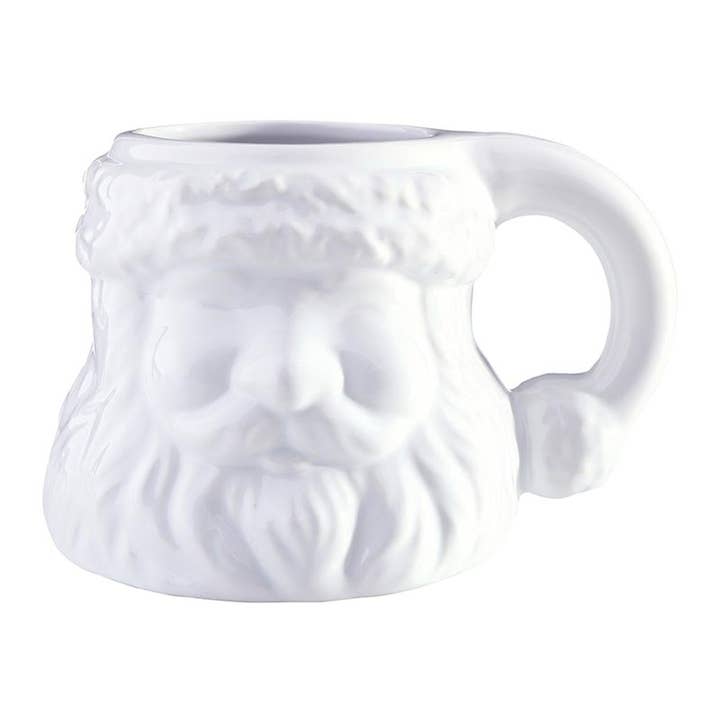 Santa Face Mug - Glossy White for wholesale by Slant Collections by Creative Brands