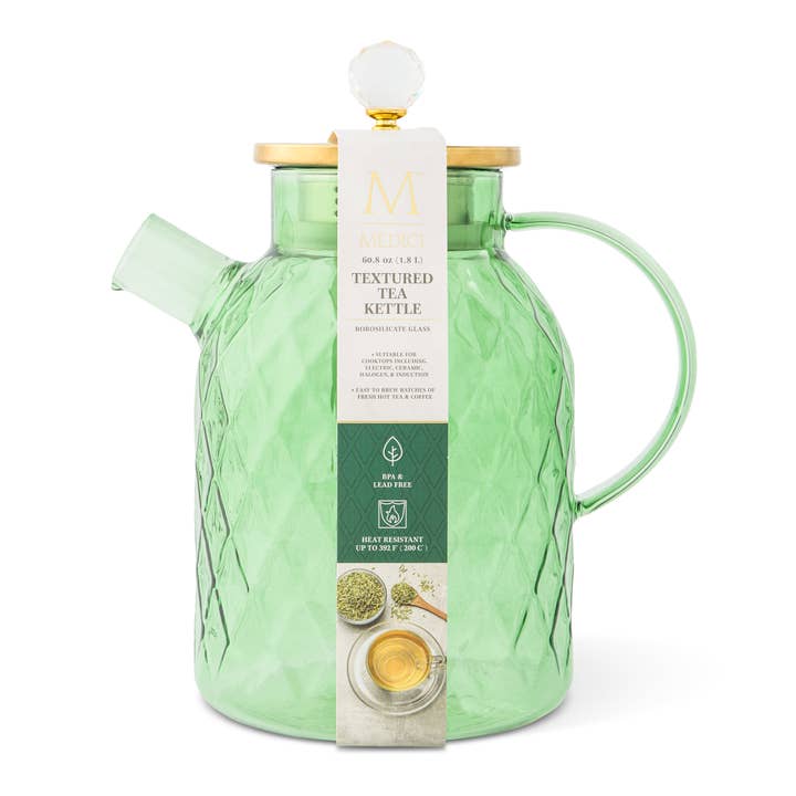 Core Home - Wholesale Kettle - 60.8oz Textured Glass Kettle - FO2