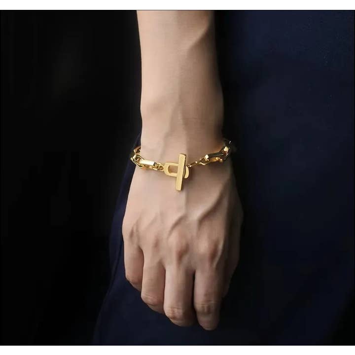 Pulseira de corrente em aço inoxidável. Zirconite 826B102 por atacado de Diamond Veneer Travel Jewelry