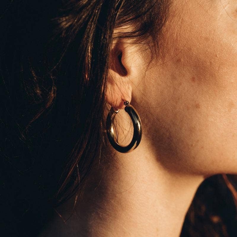 Danae - Vente Créoles - Cerceaux Bold Doré 30-50 mm0