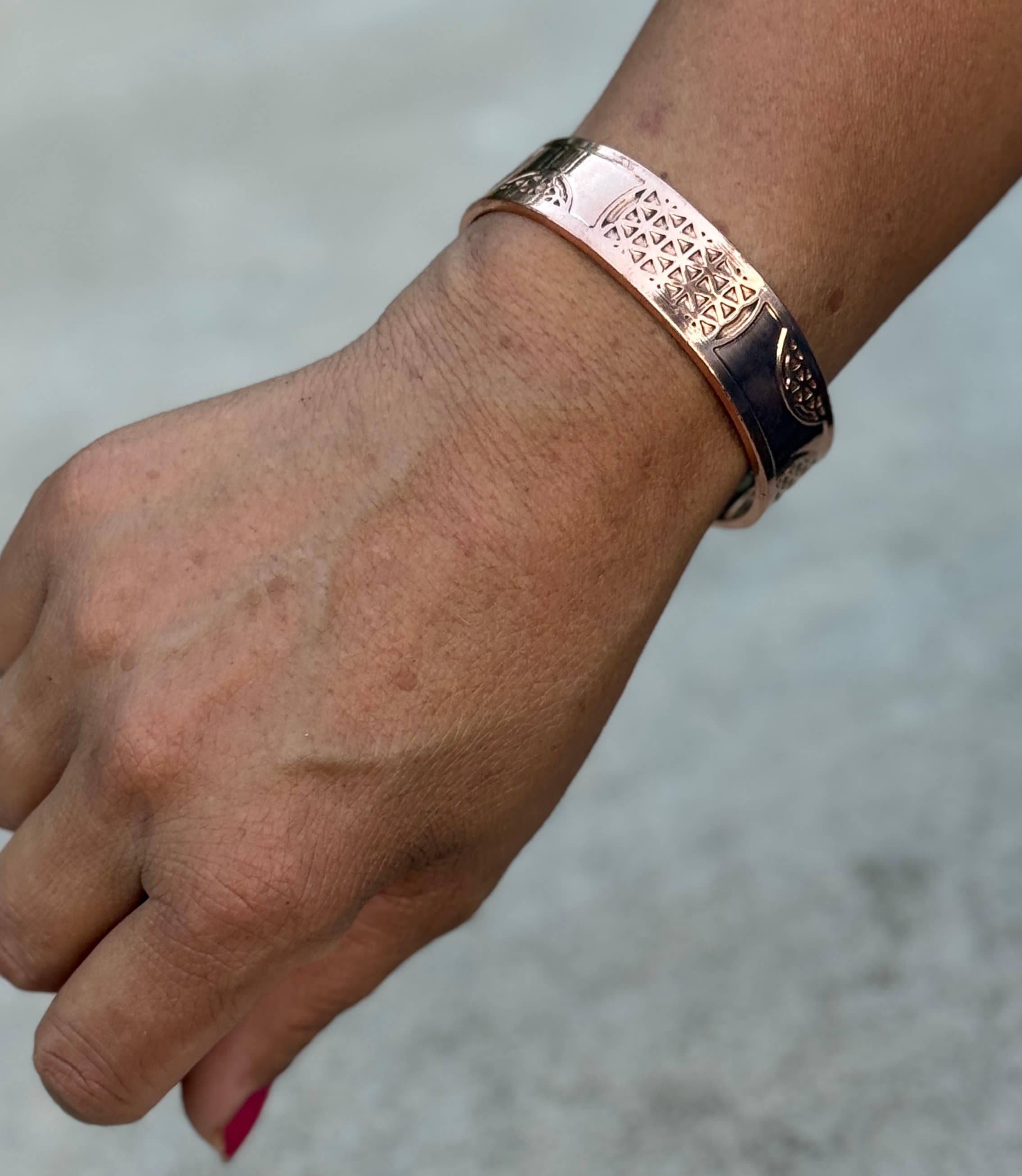 Lungta Imports - Wholesale Cuff Bracelet - Solid Copper Magnetic Therapeutic Bracelet – Adjustable 8