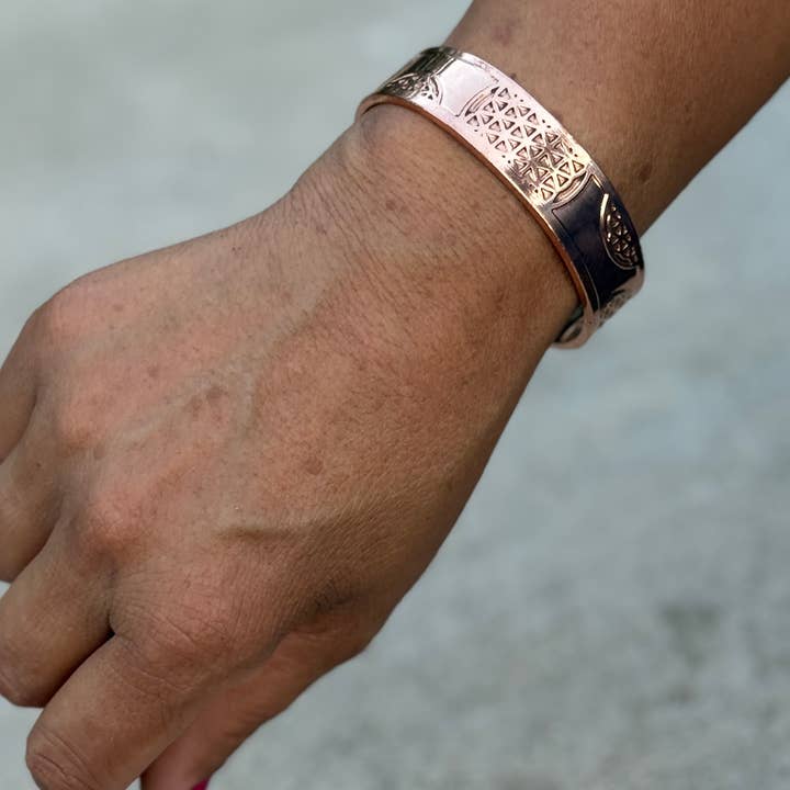 Lungta Imports - Wholesale Cuff Bracelet - Solid Copper Magnetic Therapeutic Bracelet – Adjustable 8