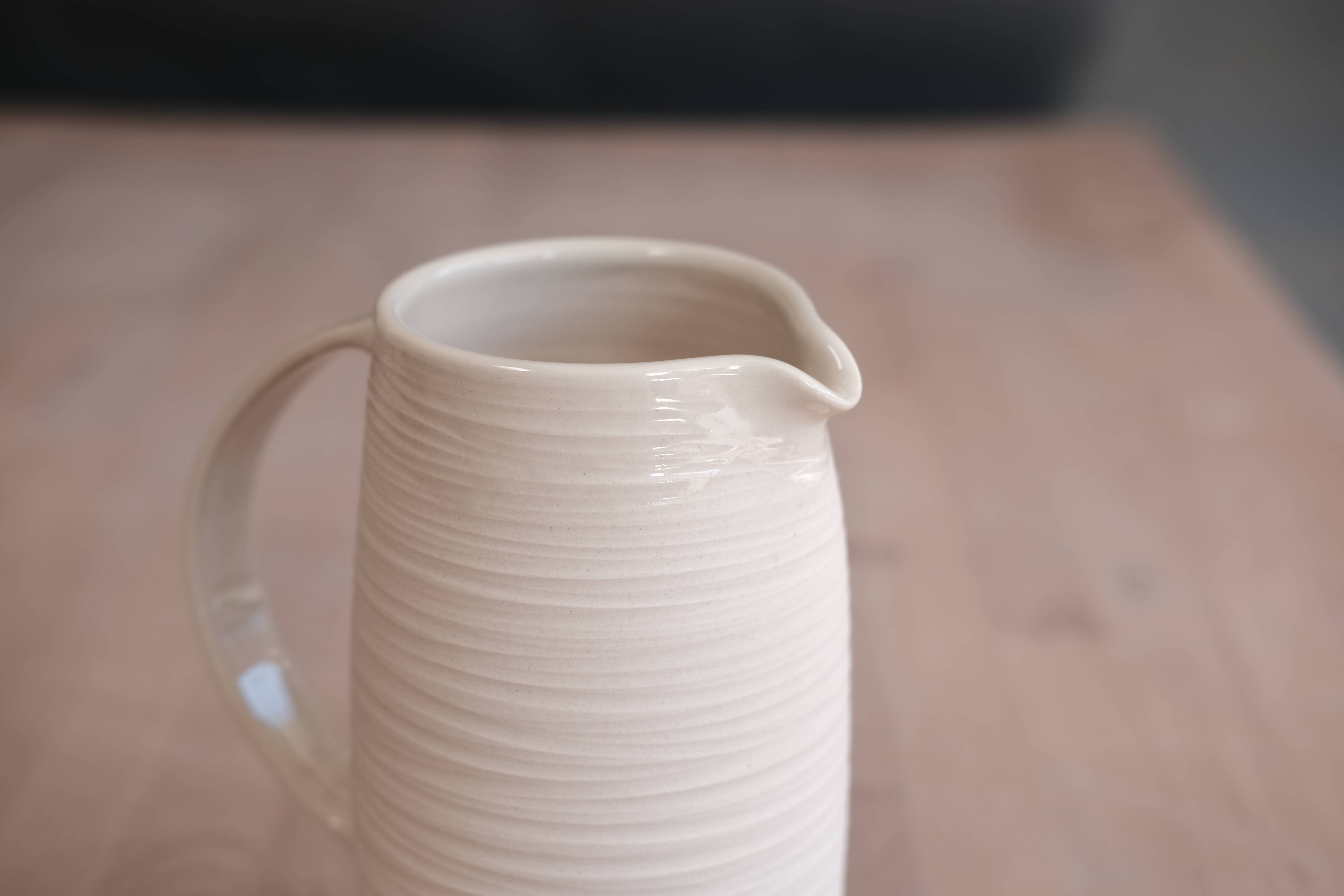 FHAR Studio - Wholesale Pitcher - dune - 38 fl oz pitcher - handmade, porcelain 1