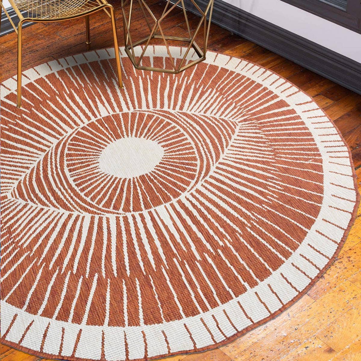 O&Ko - Wholesale Rug Pad - Outdoor Rug 120X120 Round cm Ext Cosmic Reversible Round1