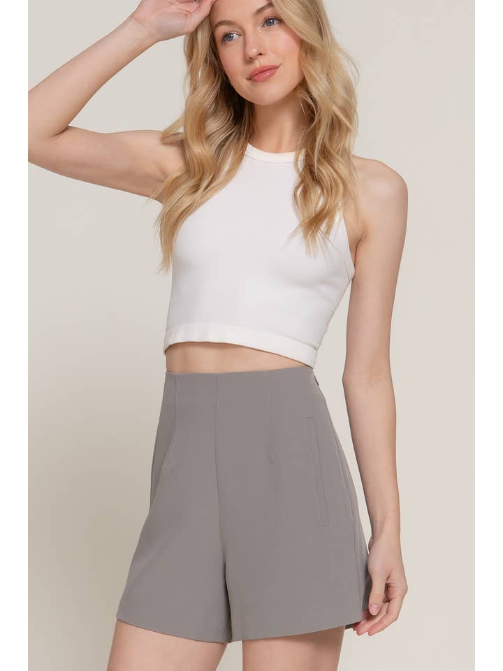 Active Basic | Active USA – wholesale Shorts – Dam – Shorts med hög midja Pinktuck3