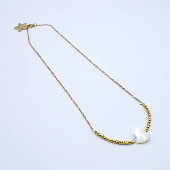 Heart choker necklace for wholesale by Philae Paris