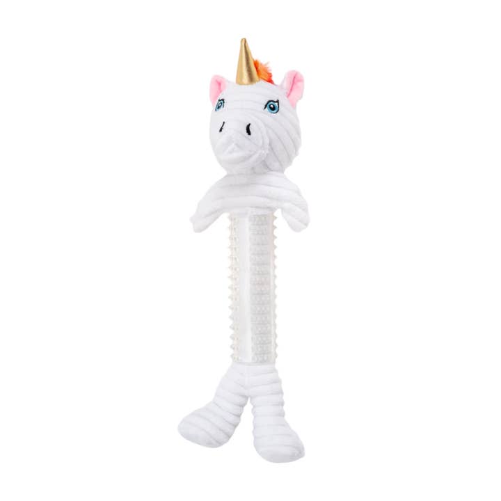 Jojo Modern Pets - Wholesale Pet Plush Toy - Dog - Skinny Slim Thermoplastic Rubber Unicorn Corduroy Dog Toy