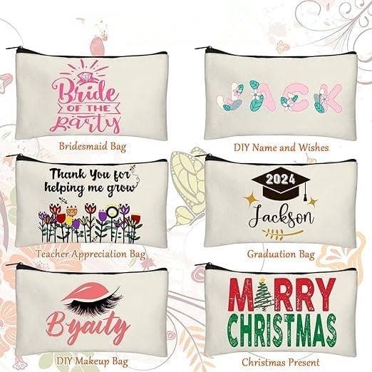 Alo Organic International - Wholesale Pencil case/pouch - Blank DIY Craft Canvas Pencil Case - Makeup Pouch 8.3x5 Inch4