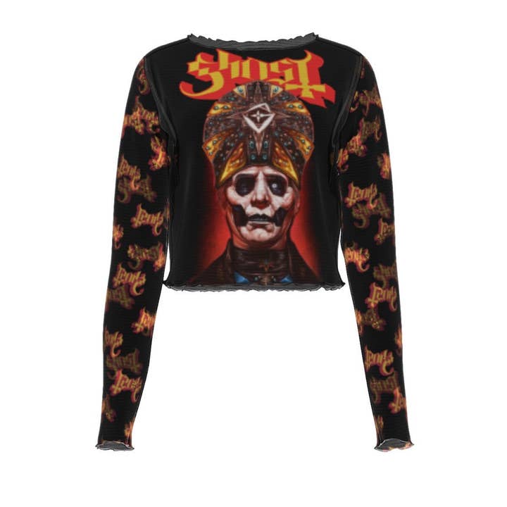 Ghost Mesh-Langarmshirt für Damen für den Großhandel von Hyper Iconic