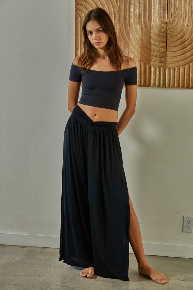 By Together - Wholesale Knit Top - Women's - S1054 | Knit Seamless Ribbed Off Shoulder Crop Top21