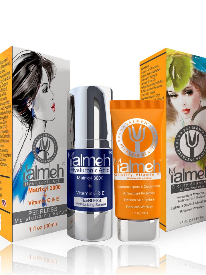 Conjunto de hidratante de células veganas e prensadas a frio Yalmeh Naturals® por atacado de Yalmeh Naturals®