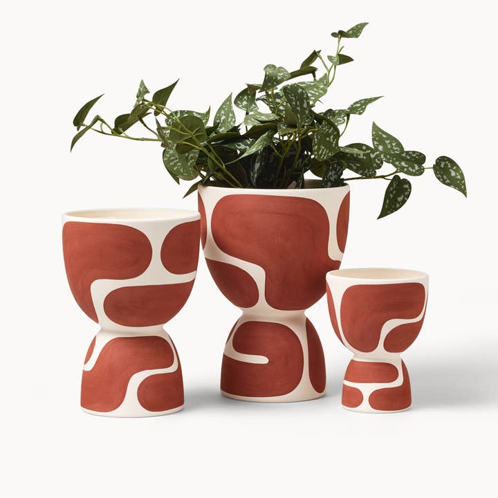 Franca - Wholesale Plant Pot - Canyon Color Block Stacked Planters (matte)7