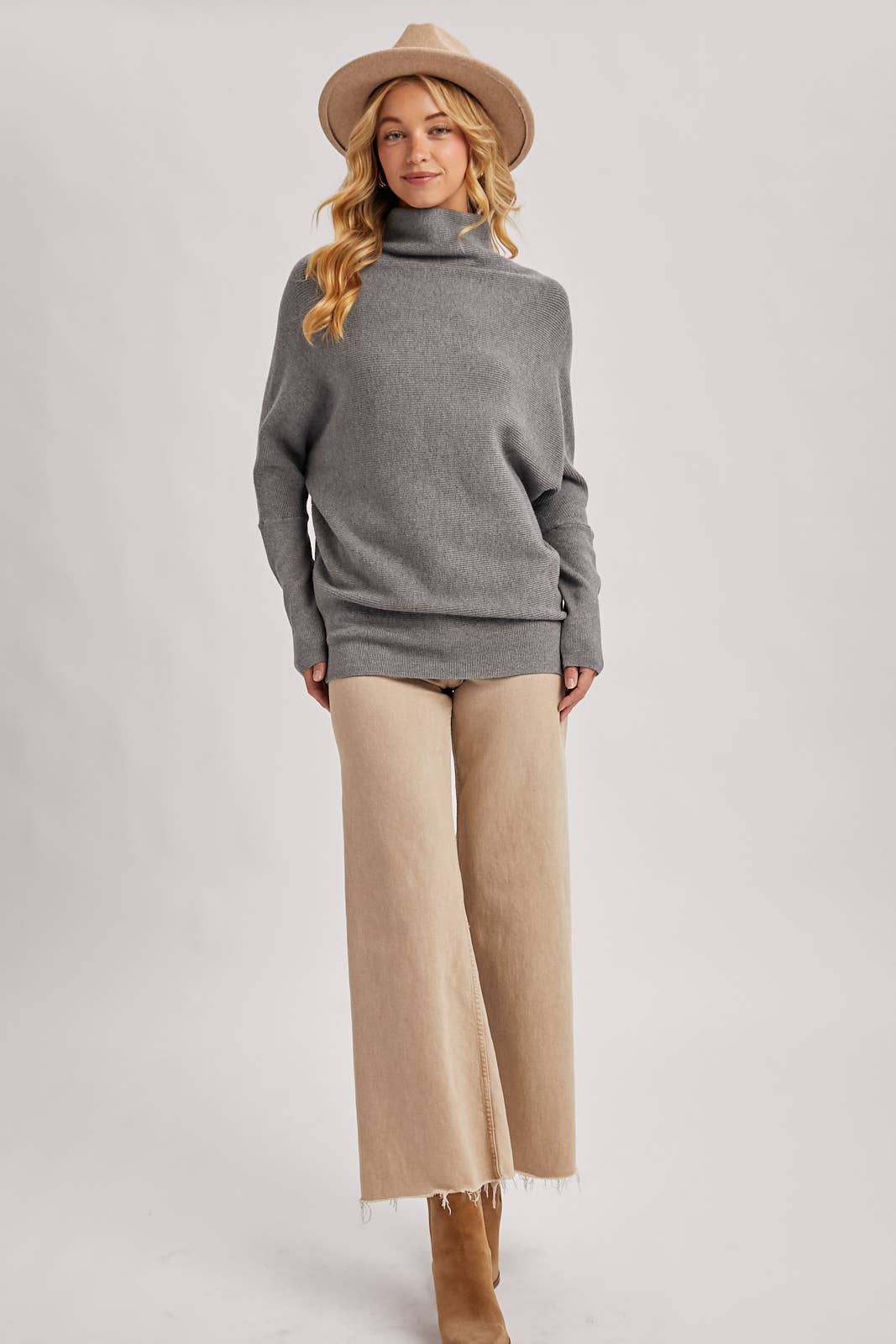 Bluivy - Wholesale Knit Sweater - Women's - SLOUCH NECK DOLMAN SLEEVED PULLOVER29