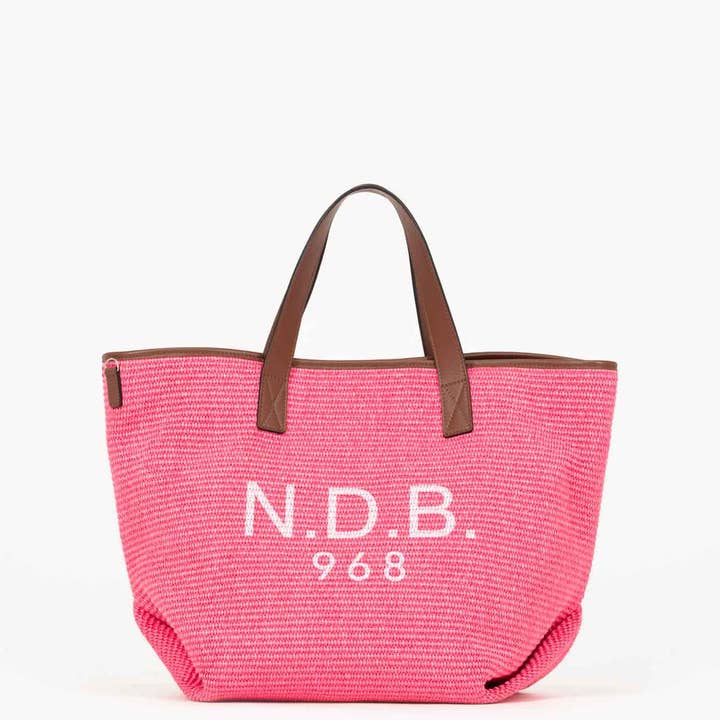 N.D.B.968 - Wholesale Tote Bag - Women's - Raja large in raffia and leather1