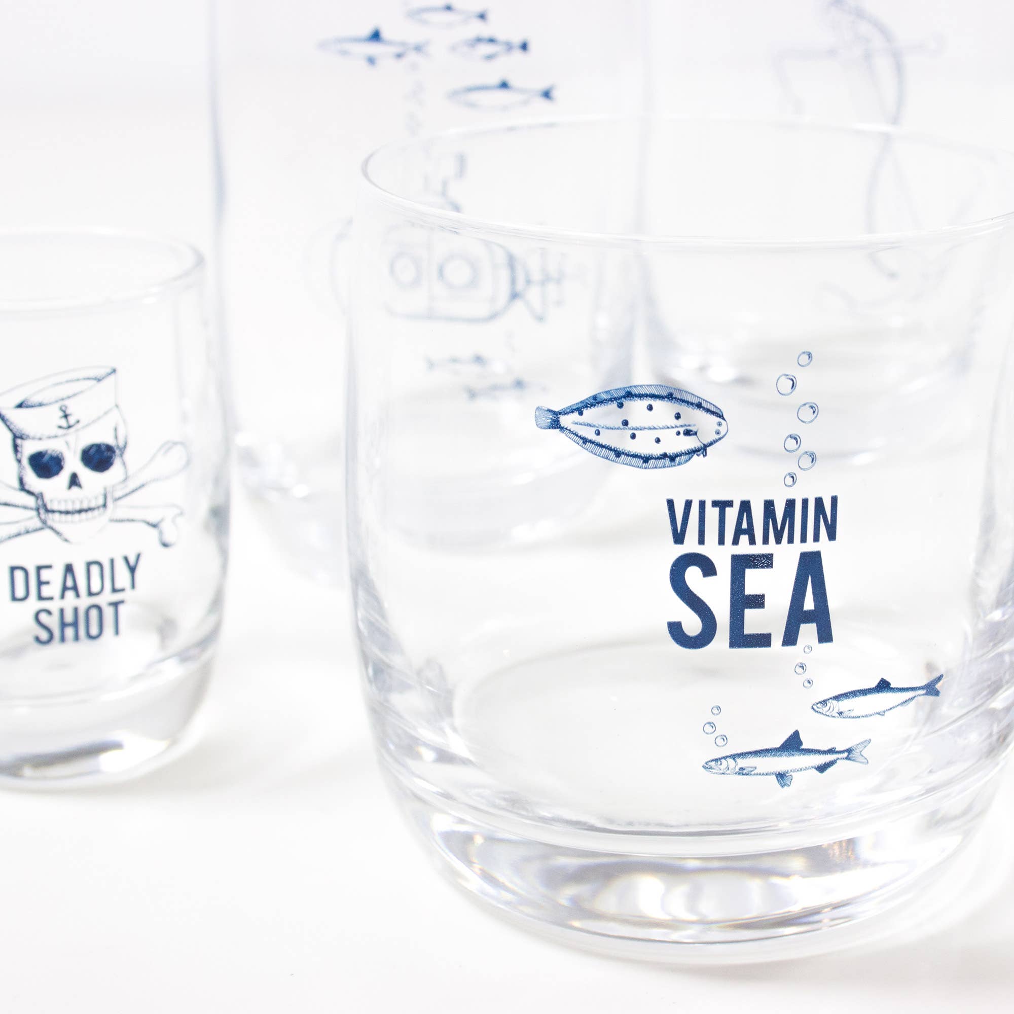 Bow & Hummingbird – Großhandel Cocktail-/Schnapsglas – Kristallglas, Whiskeyglas "Vitamin Sea" made in EU1