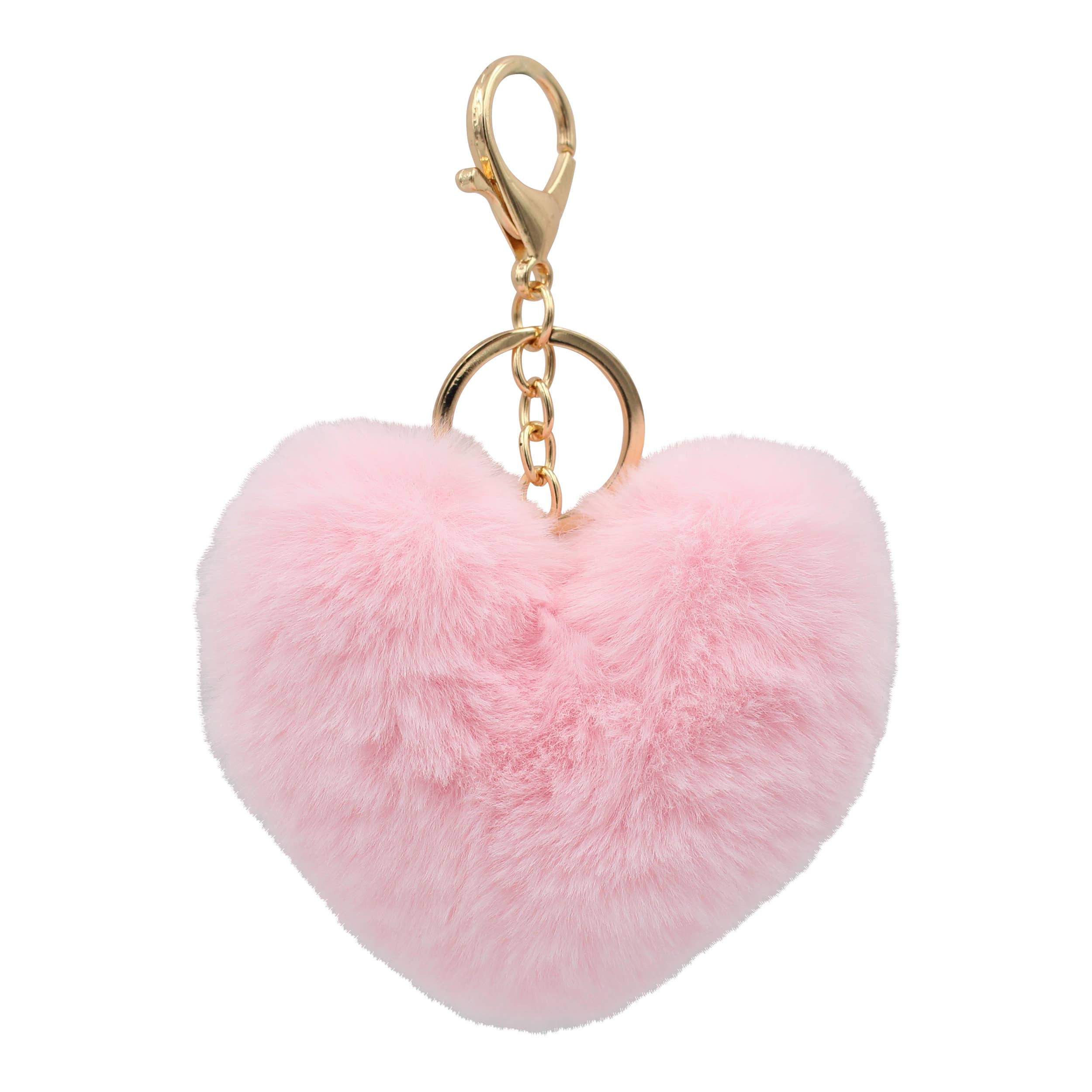 Real Sic – wholesale Keychain – Unisex – Pom Pom Fuzzy  Heart Key Chain for girl's bag and purse1