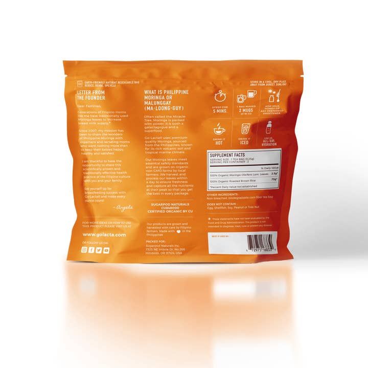 Go-Lacta - Wholesale Borstvoedingsthee - Zwangerschap - Groothandel 100% pure premium biologische moringa thee