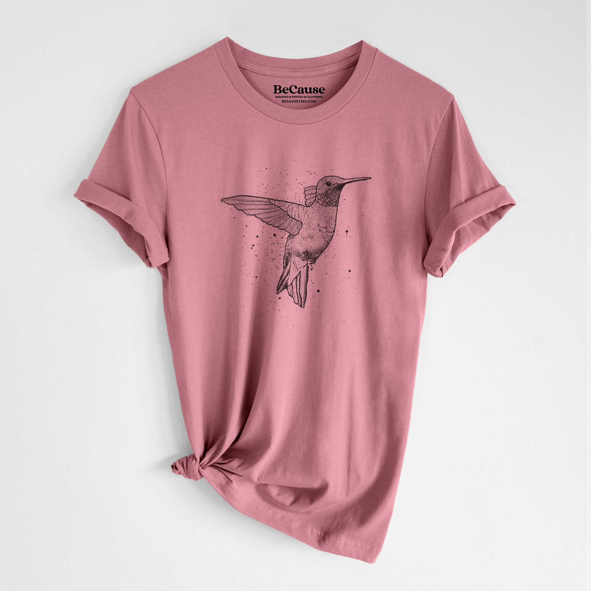 Because Tees - Wholesale Screen Printed T-Shirt - Unisex - Archilochus Colubris - Ruby-throated Hummingbird - Lightweight 100% Cotton Unisex Crewneck9