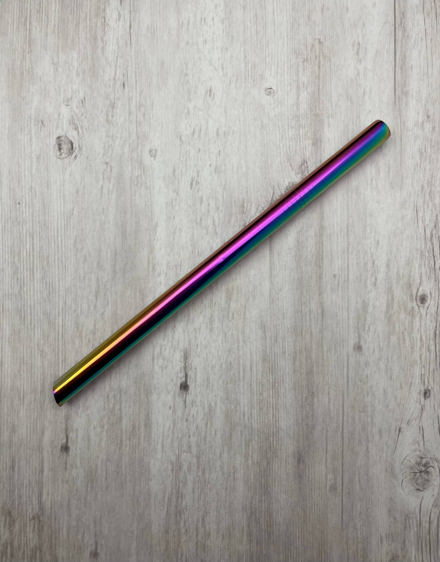 Hazel Grove Customs - Wholesale Drinking Straw - 10 Pack Blank Boba Bubble Tea Straw, Milkshake/Rainbow Straw
