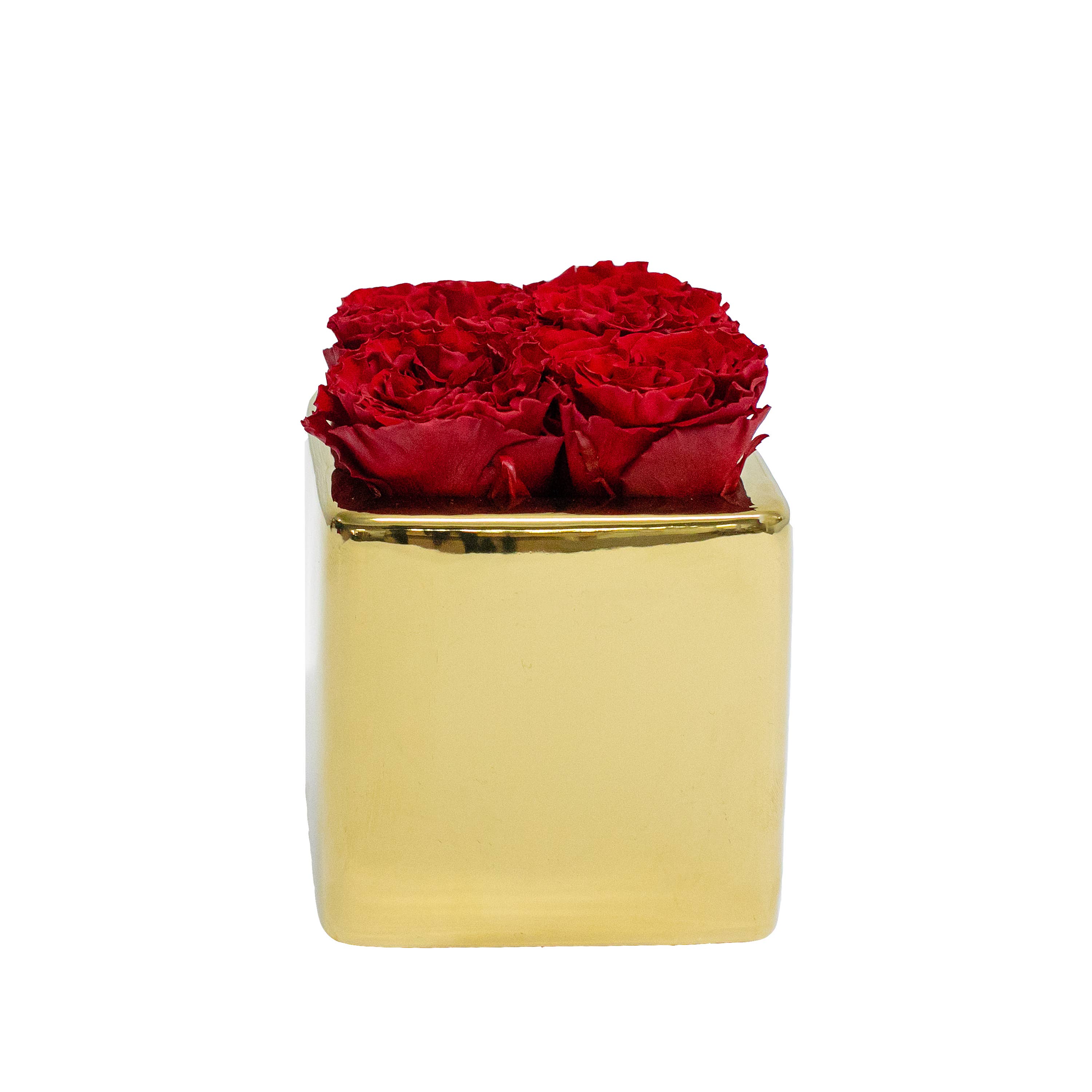 Eternal Fleur - Wholesale Artificial flowers - Red Carnations Gold Grand Square