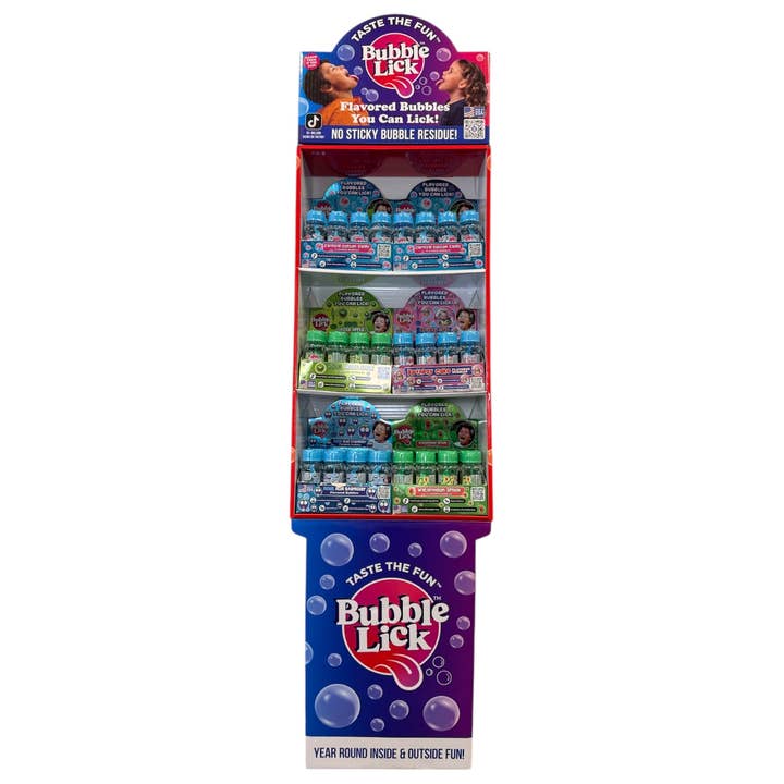 BubbleLick Pre-Filled Floor Display for wholesale by Toysmith