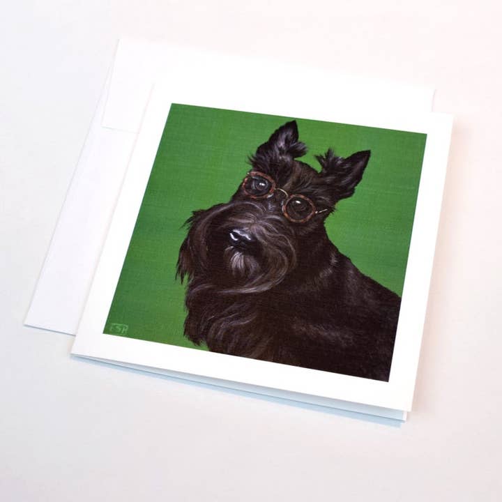 Scottie Dog Greeting Card for wholesale by Emma Sage Fine Art