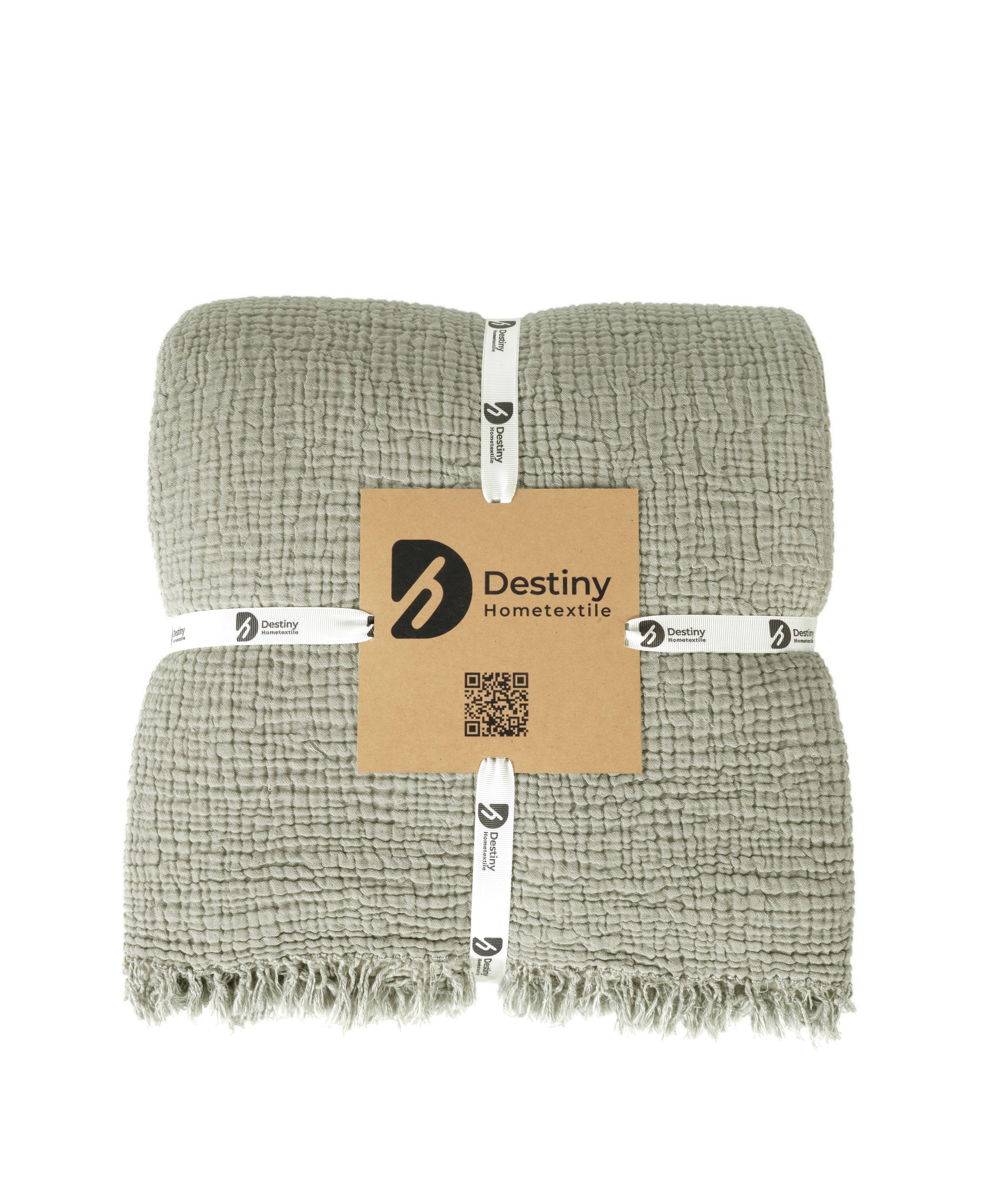 destinyhometex - Wholesale Throw Blanket - Purple color 4 layer gauze throw27