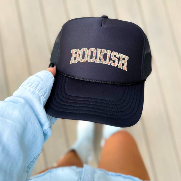 Bookish Floral Trucker Cap for Readers and Book Lovers for wholesale by The Boho Haus