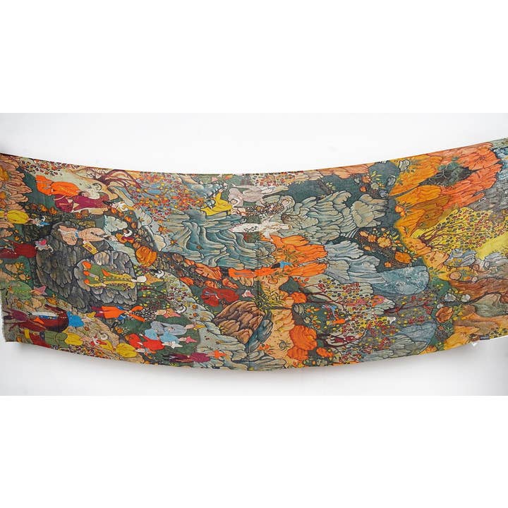 Linen Connections - Wholesale Scarf – Women's - Silk Modal Scarf luxurious fabric blend - Green1