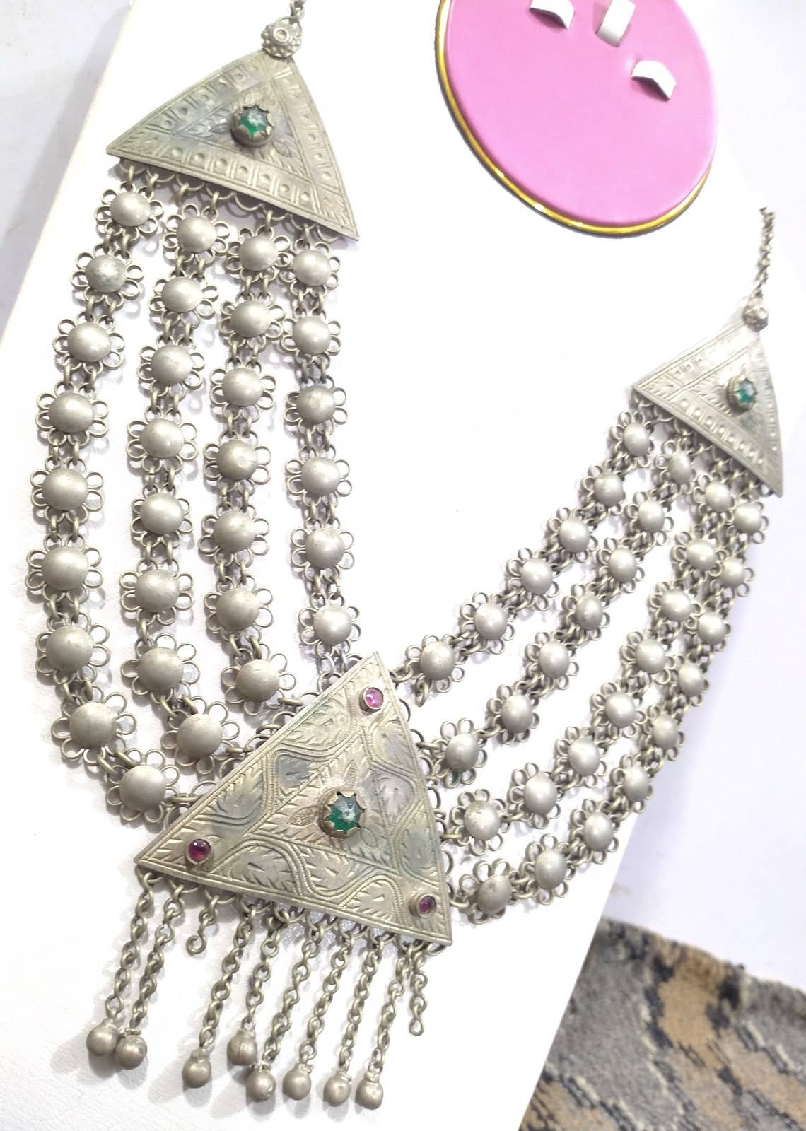 vintarust - Wholesale Bib Necklace - Ethnic Multilayers Bib Necklace, Tribal Boho Kuchi Necklace5