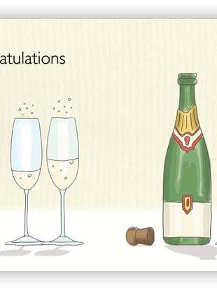 Félicitations, carte de vœux, 5114 pour la vente par Acte tre US/UK