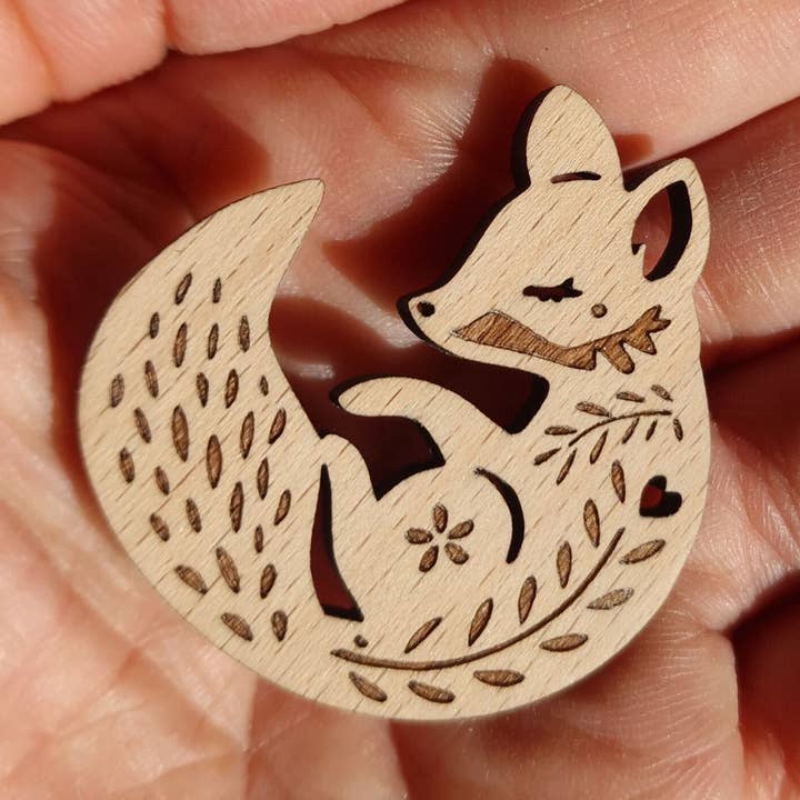 Câlin De Poche Renard - Figurine En Bois Porte-Bonheur pour la vente par LILLADREY