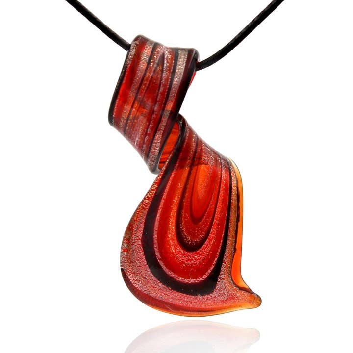 Handmade Murano Inspired Blown Glass Lampwork Art Pendant for wholesale by BESHEEK JEWELRY
