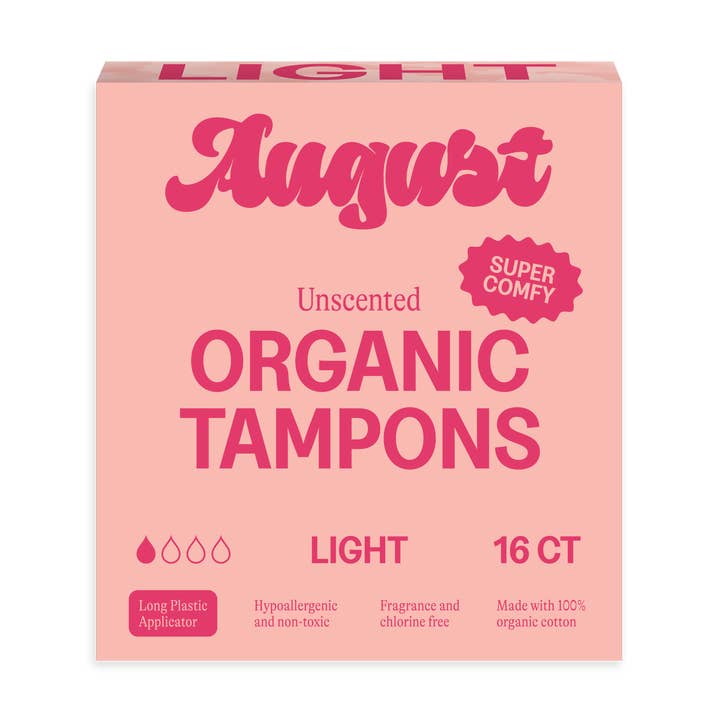 16ct Sustainable Light Tampons for wholesale by August