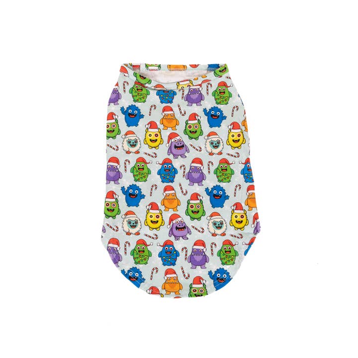 Vibrant Hound - Wholesale Pet shirt – Dog - Festive Monsters Christmas Dog Shirt1