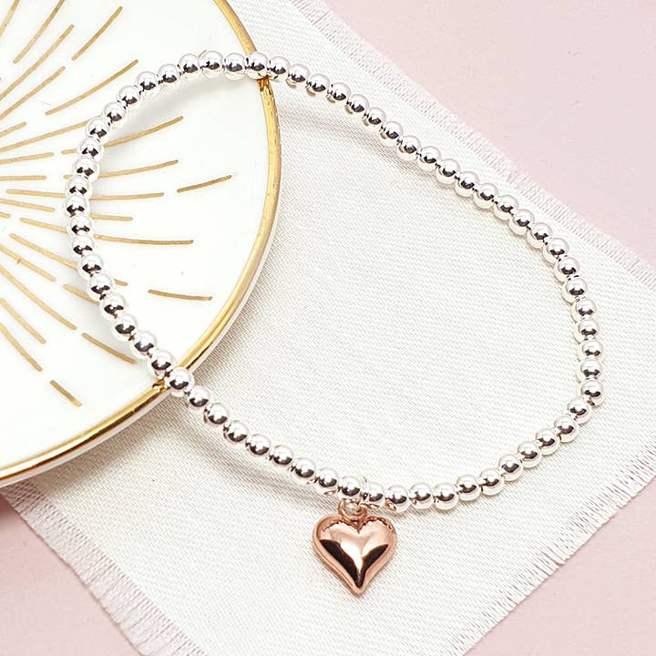Rose gold heart bracelet for wholesale by Sophie-May Designs