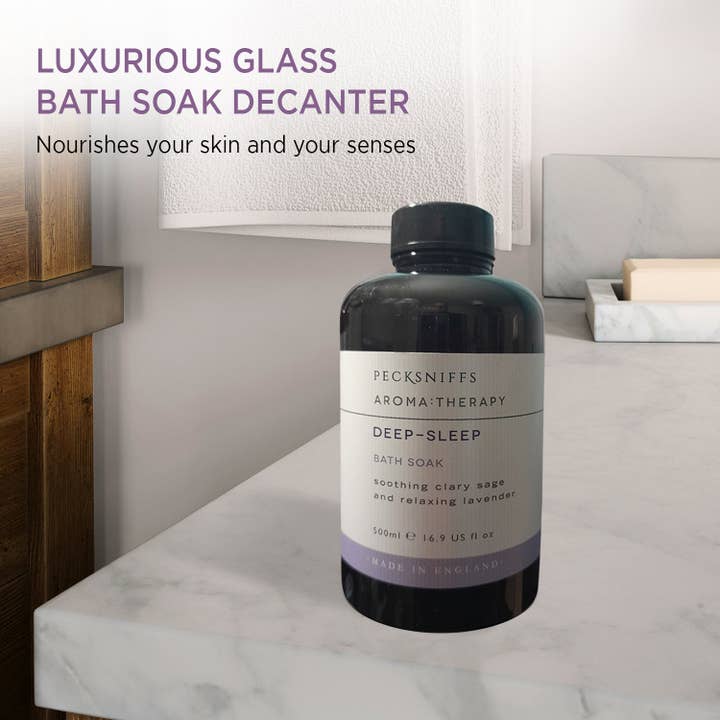 Prestige Beauty Boutique - Vendita all'ingrosso Sali da bagno - Decanter da bagno Pecksniffs Aroma:Therapy Deep-Sleep | 500 ml/16,9 fl oz3