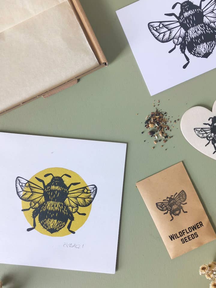 Bumblebee gift box, letterbox gift set for wholesale by Jackdaw and Bear