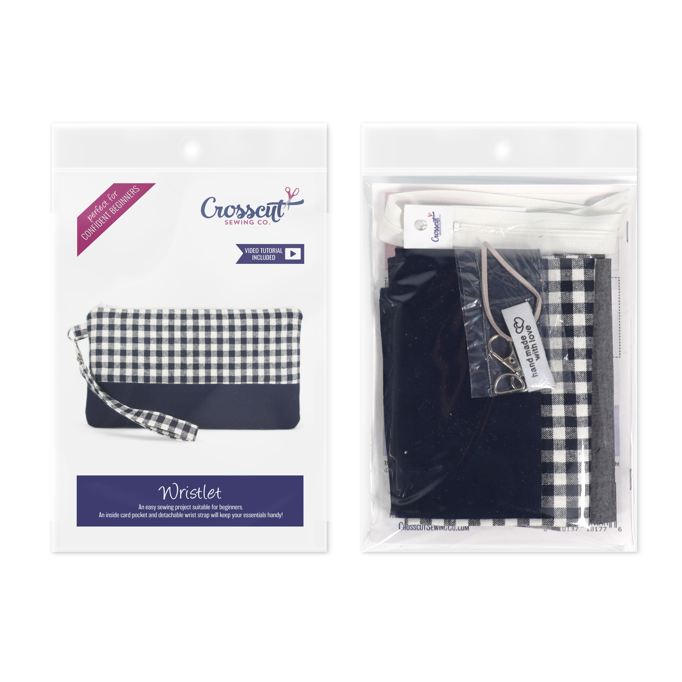 Crosscut Sewing Co. - Wholesale Craft Sewing Kit - Wristlet Sewing Kit - Adult Sewing Kit for Beginners92
