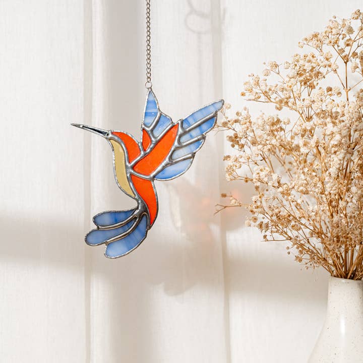MondoBellissimo - Wholesale Suncatcher - Stained Glass Hummingbird Sun Catcher F3514