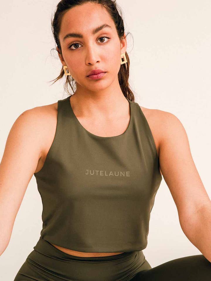 Khaki Sport Top for engroshandel hos Jutelaune