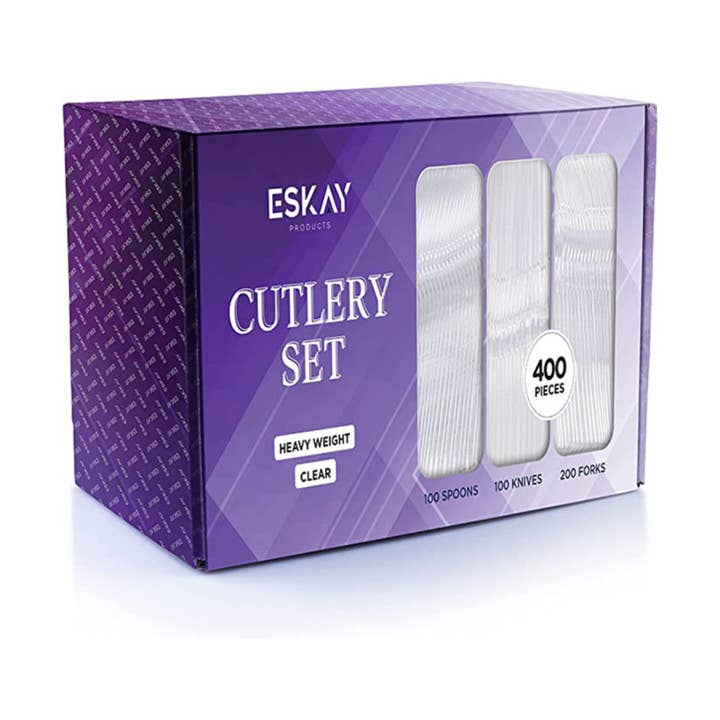 ESKAY Products - Wholesale Assorted Cutlery Set - Heavy Weight Plastic Silverware Combo Set