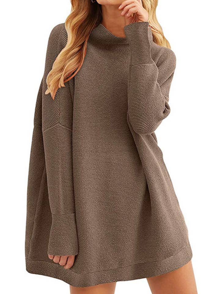 Loose Fit High-Neck Knit Sweater for wholesale by Fleurworld